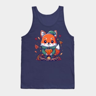 cute fox fall season Tank Top